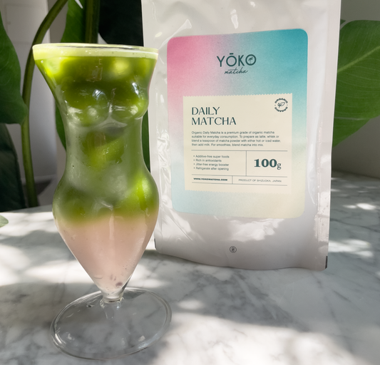 A Glass of Matcha with Organic Daily Grade Matcha by Yoko Matcha