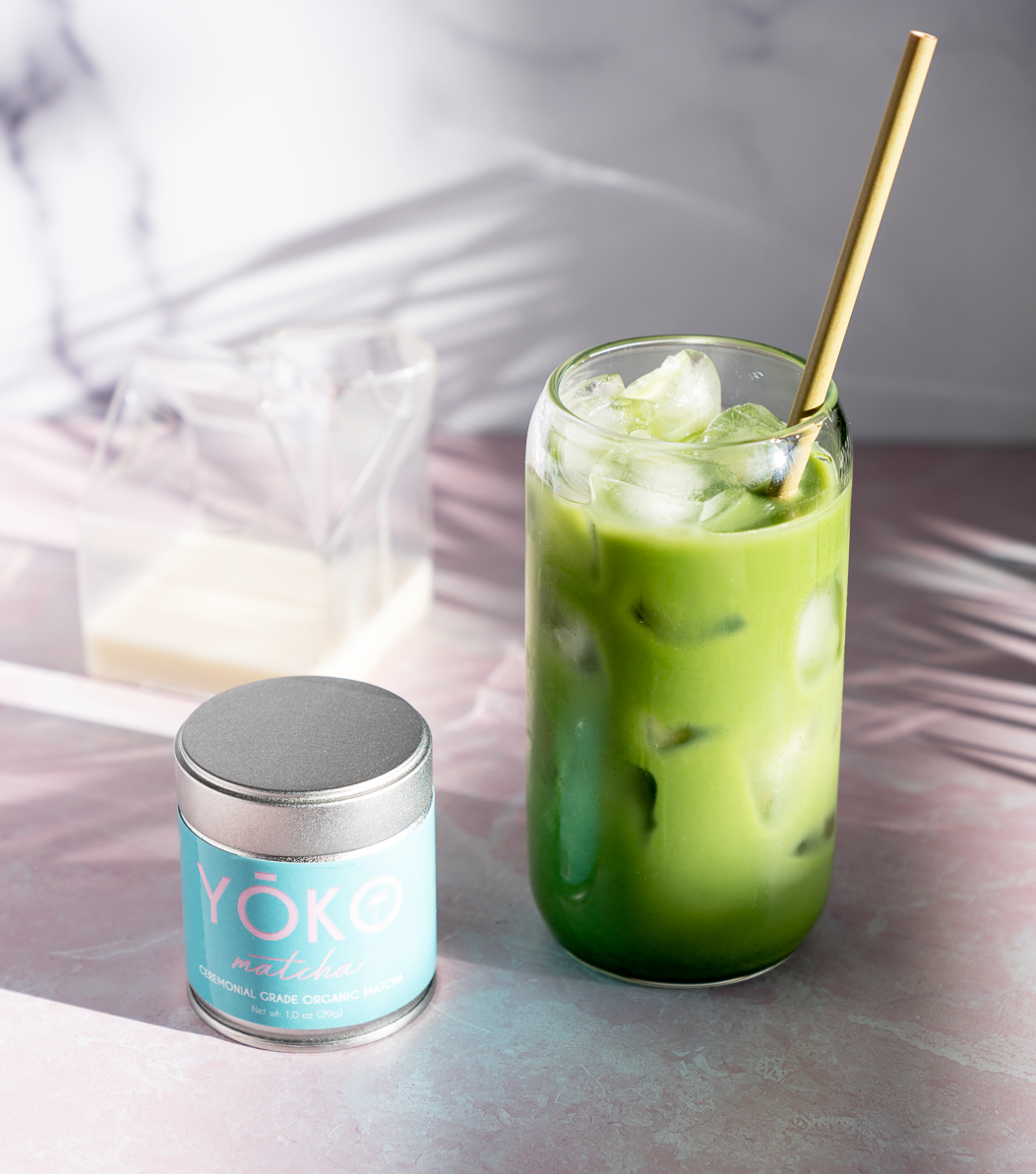 Iced Matcha Drink, yoko matcha tin